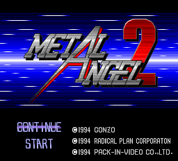 Metal Angel 2 Title Screen